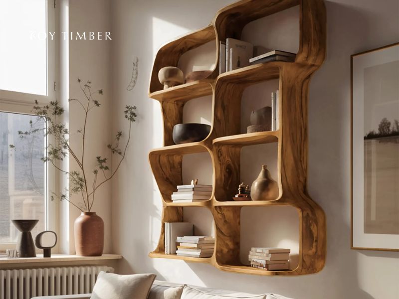 Live Edge Floating Bookshelf Ideas for Modern Homes- Natural Character ...