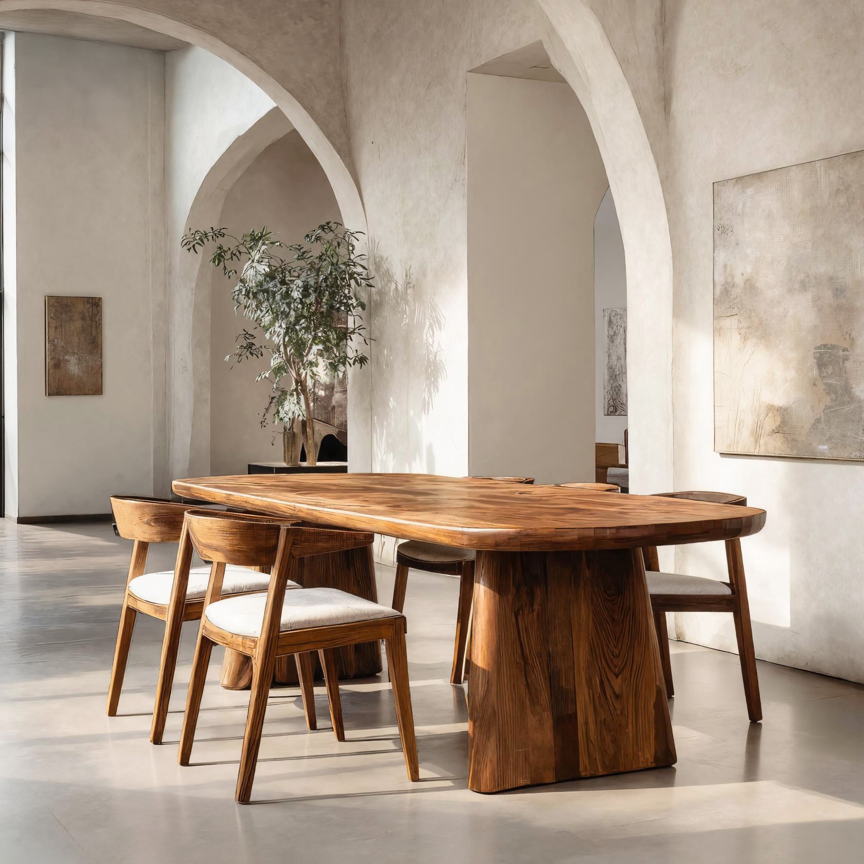 Modern Dining Table With Sculptural Craftsmanship For Dining Room – Roy ...