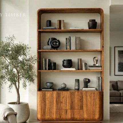 Freestanding vs Wall-Mounted Live Edge Bookshelf - Which One Makes a Modern Home Feel Better Designed?