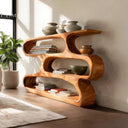 How A Live Edge Bookshelf Helps Keep Small Spaces Organized - Smart Storage Ideas With Natural Style