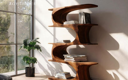 Live Edge Bookshelf Styling Ideas for a Balanced and Natural Look - Simple Ways to Create a Calm, Organic Home Display