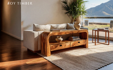 Live Edge Wood Entry Table - Natural Character At The First Point 