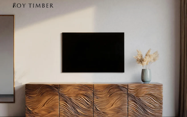 Live Edge Floating Tv Stand - Lightness For Contemporary Media Space