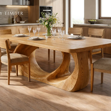 Rustic Handmade Dining Table - Timeless Craftsmanship For Warm Dining Spaces