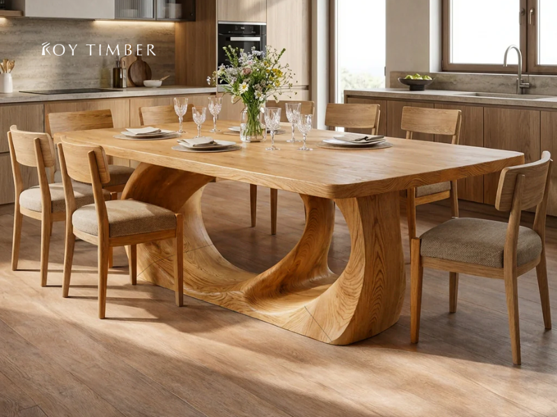 Natural Style Dining Table - Warm Gatherings With Timeless Wood Character