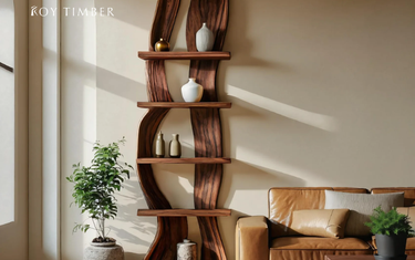 Natural edge wood shelf- Bringing Organic Beauty Into Modern Interiors