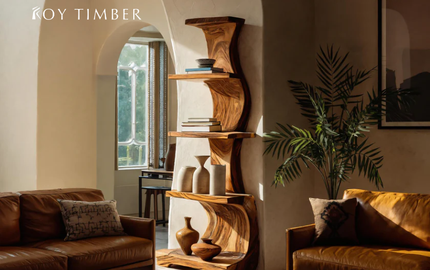Live Edge Floating Corner Shelves - The Perfect Addition to Your Home