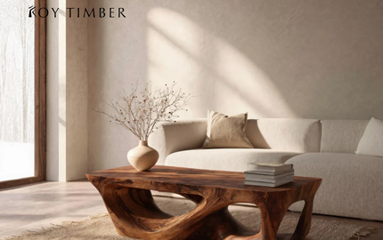 Live Edge Coffee Table with Storage - Style Meets Function
