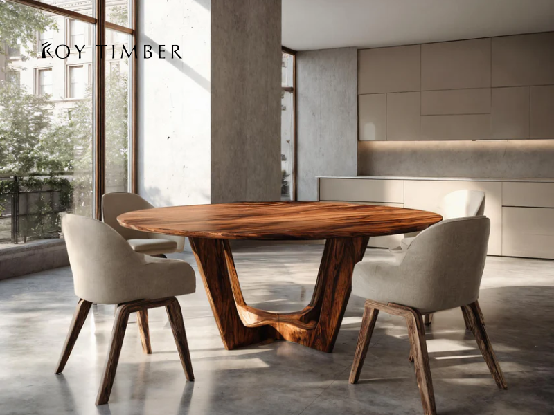 Round Live Edge Dining Table - A Natural Touch for Your Dining Room