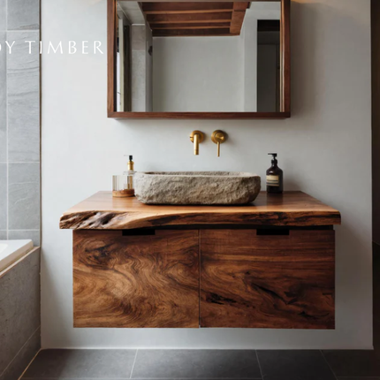 Live Edge Bathroom Counter - A Natural Elegance for Your Bathroom