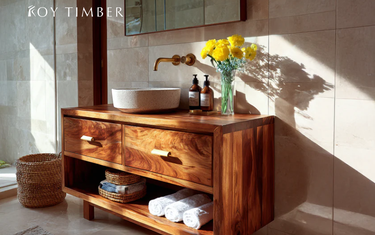 Live Edge Floating Bathroom Vanity - A Modern and Natural Touch 