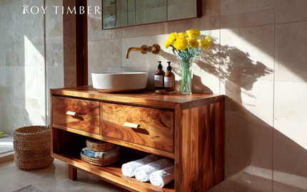 Live Edge Floating Bathroom Vanity - A Modern and Natural Touch 