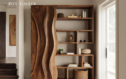 Live Edge Corner Bookshelf - Turning Forgotten Place Into Storage