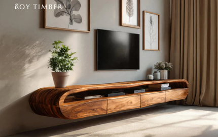 Live Edge Wood Tv Stand - Mordern Grounded In Natural Design