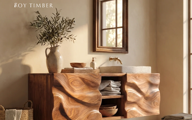 Live Edge Vanity With Essel Sink- A Natural Statement Piece for Modern Bathrooms