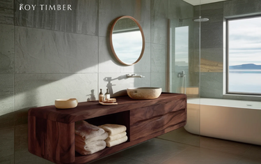 Live Edge Floating Vanity - Modern Bathroom Design Inspired by Nature