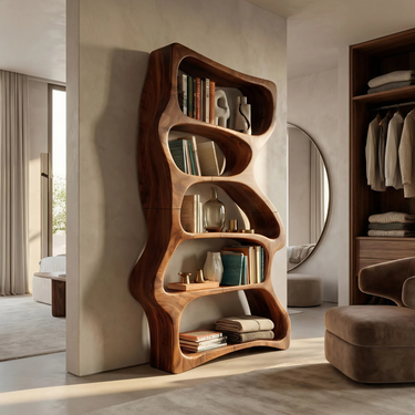 Contemporary Decorative Bookcase Storage Organizer For Living Room