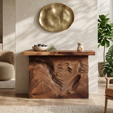 Modern Live Form Console Table For Resort Lounge Interior