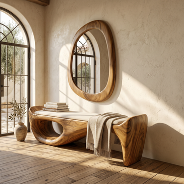 Designer Entryway Bench Organic Modern Home