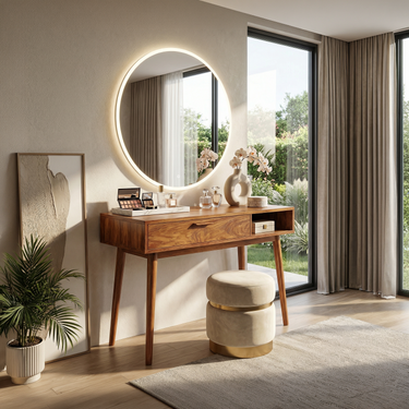 Japandi Makeup Desk Bedroom Dressing Area Personal Beauty Space