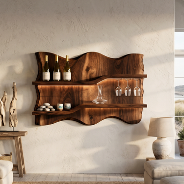 Contemporary Bottle Storage Wine Rack For Dining Space