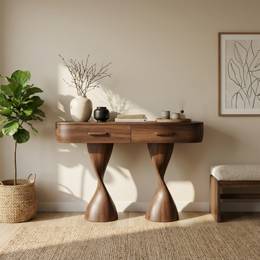 Rustic Entryway Table For Foyer Hallway