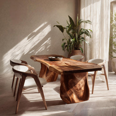 Organic Natural Wood Dining Table For Dining Room