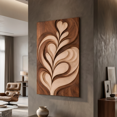 Modern Latte Inspired Wall Art For Dining Area