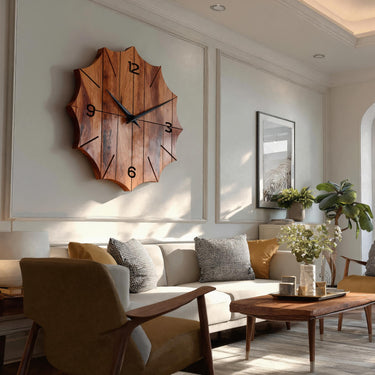 Modern Wooden Wall Clock For Designer Living Room