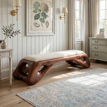 Organic Modern Entryway Bench Luxury Residence