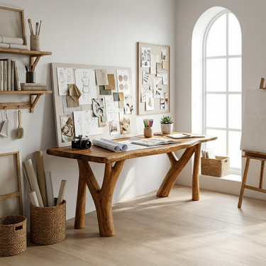 Organic Modern Writing Desk For Study Room