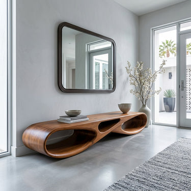 Modern Natural Wood Bench For Stylish Entryway Decor