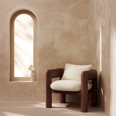 Minimalist Natural Wood Chair For Modern Living Room