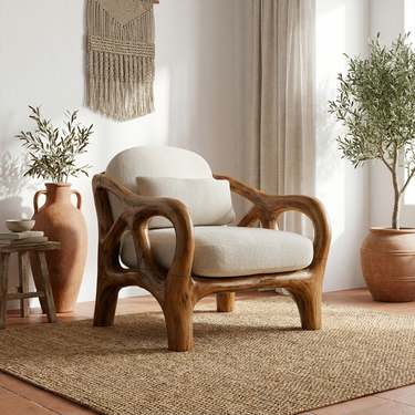 Japandi Accent Chair For Bedroom