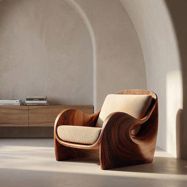 Elegant Natural Wood Chair For Modern Living Room