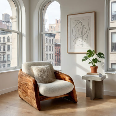 Modern Natural Wood Chair For Relaxing Living Space