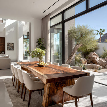 Organic Live Edge Dining Table For Dining Room Decor