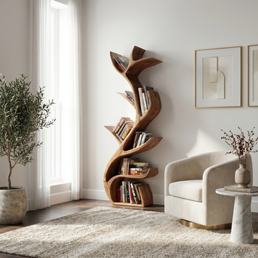 Sculptural Tree Bookshelf For Living Room