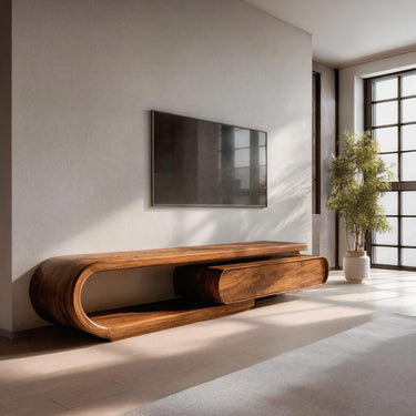 Organic Curved TV Cabinet For Modern Home