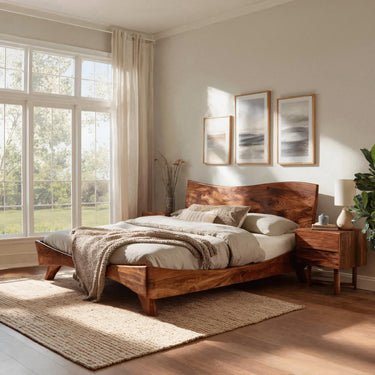 Modern Set Bed Frame And Headboard For Bedroom