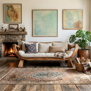 Handcrafted Rustic Sofa For Living Room Or Lounge