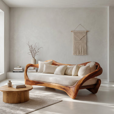 Organic Curved Sofa For Living Room Decor