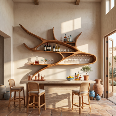 Modern Wall Wine Rack For Studio Apartment Wine Showcase
