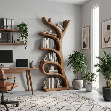 Sculptural Bookcase For Reading Corner
