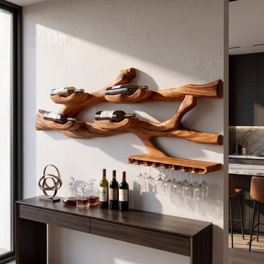 Branch Style Wine Rack For Modern Kitchen