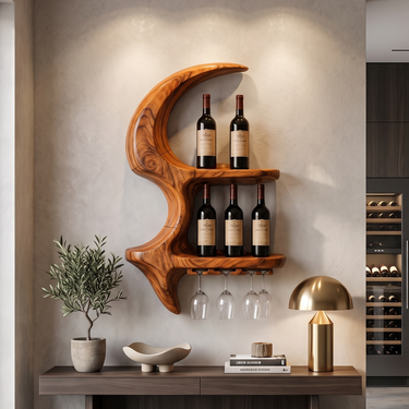 Minimalist Home Bar Wine Rack For Living Room