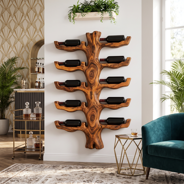 Handcrafted Coastal Wine Holder For Dining Space