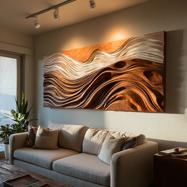 Abstract Natural Wood Wall Art For Wall Decor