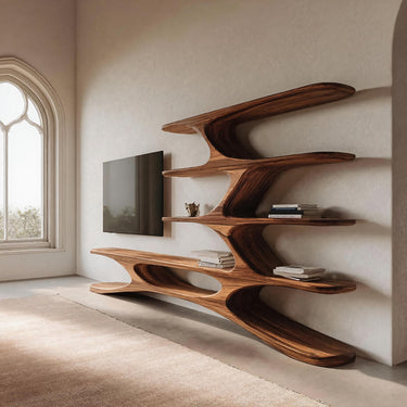 Organic TV Cabinet Branches Design For Contemporary Home Decor