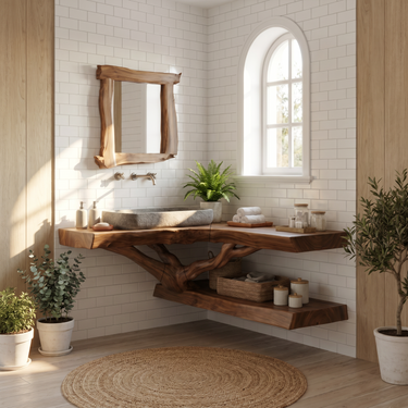 Mid Century Floating Vanity For Bath Space